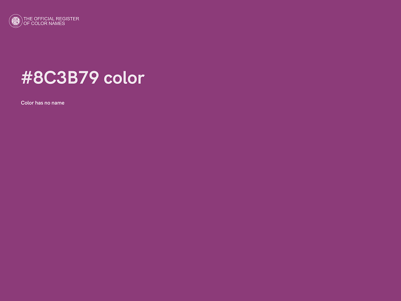 #8C3B79 color image