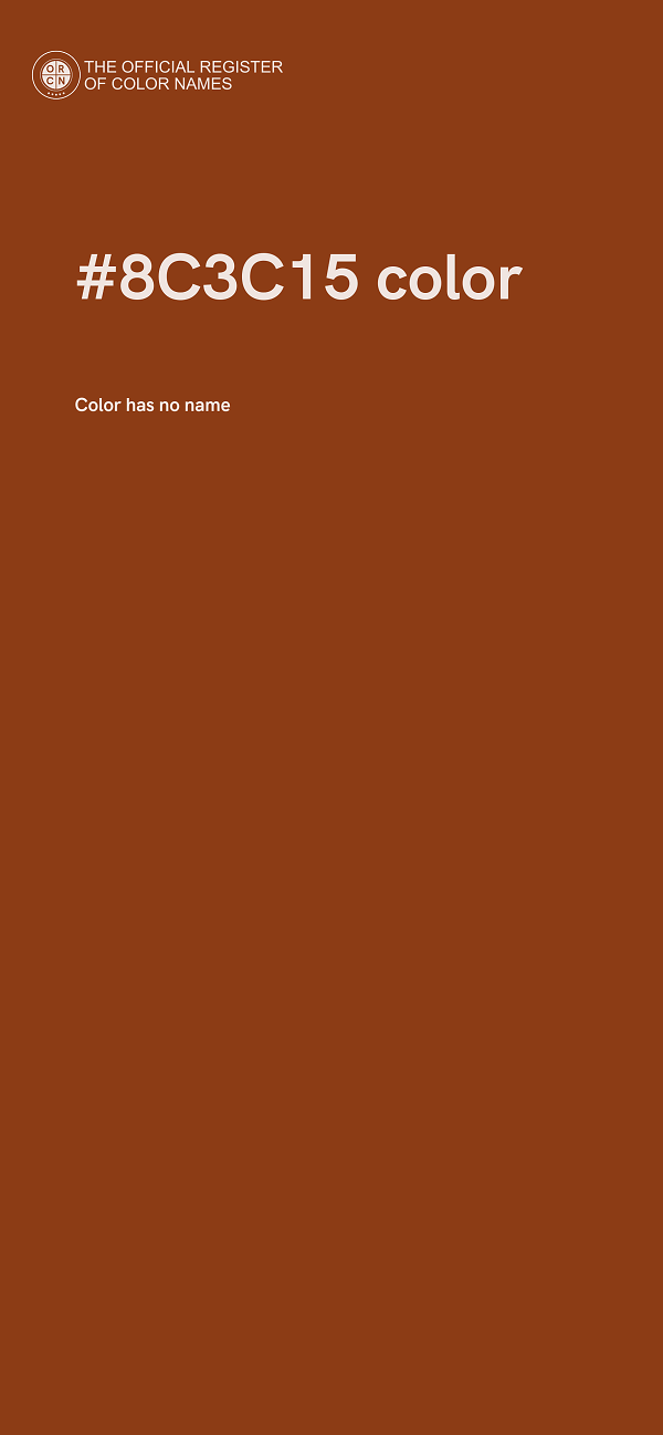 #8C3C15 color image
