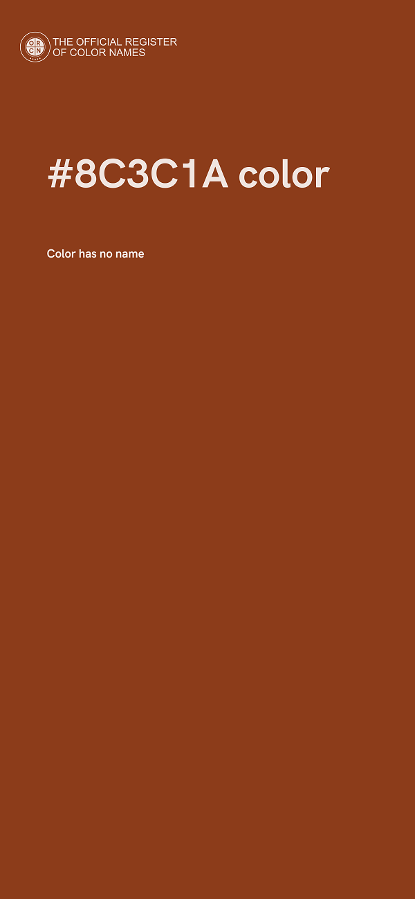 #8C3C1A color image