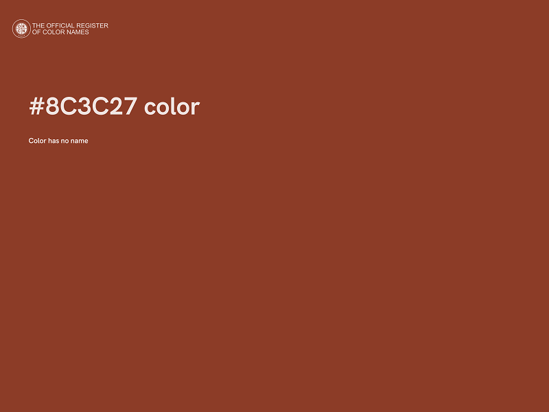 #8C3C27 color image