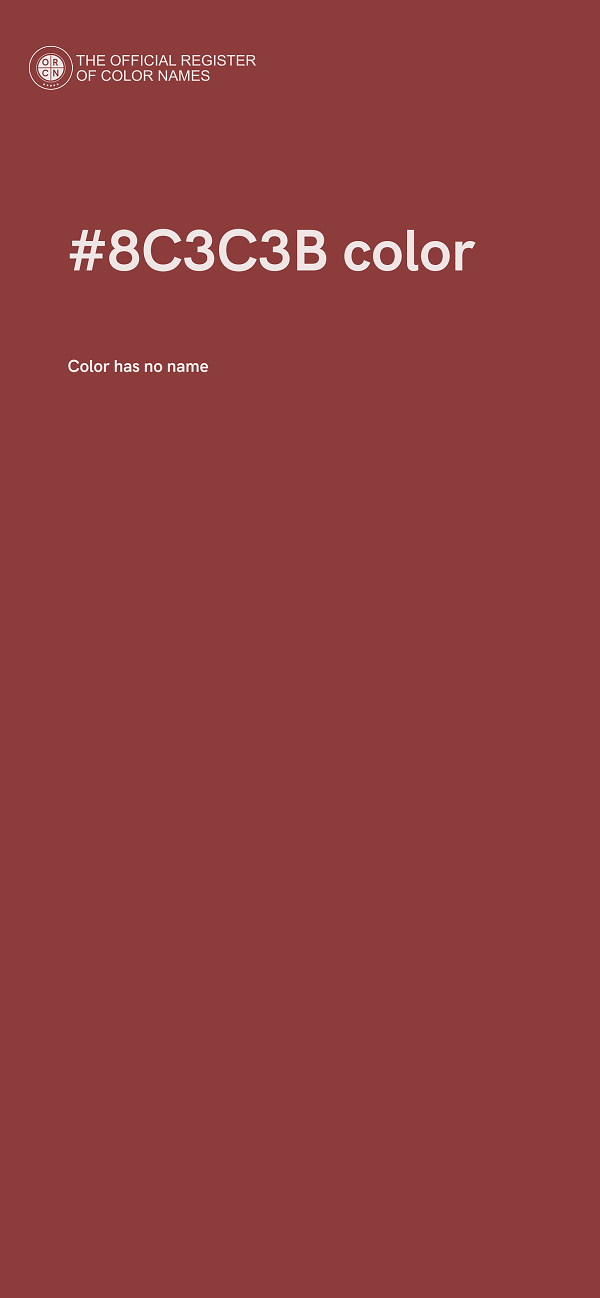 #8C3C3B color image