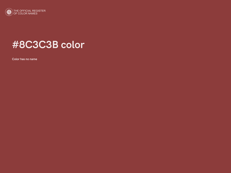 #8C3C3B color image