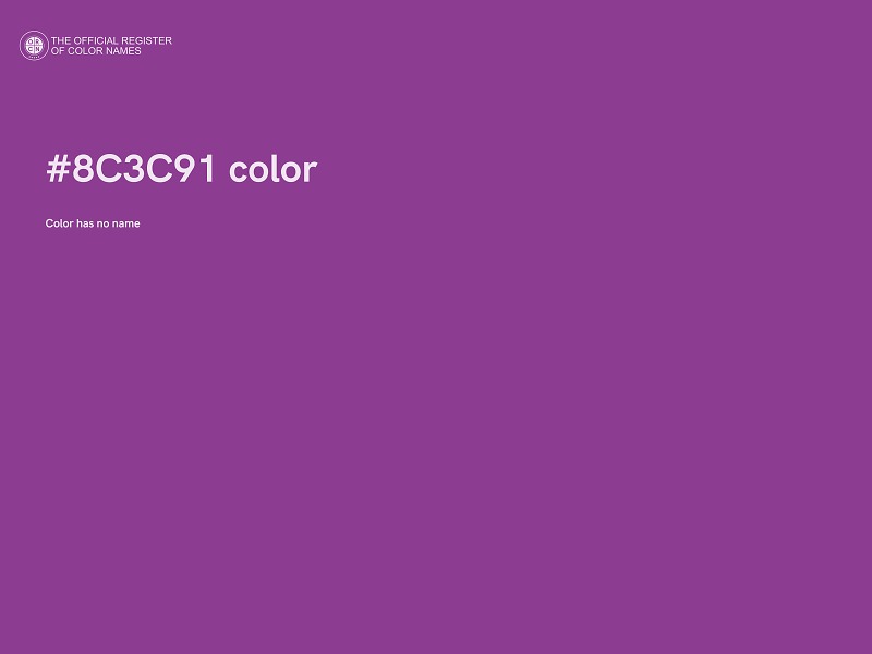 #8C3C91 color image