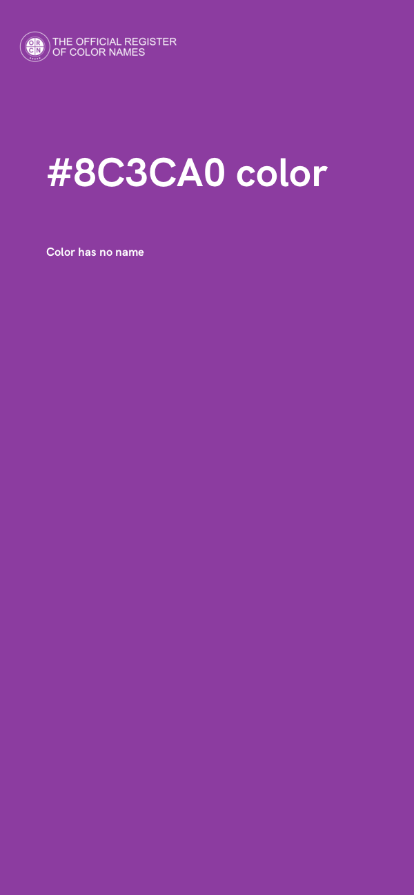 #8C3CA0 color image