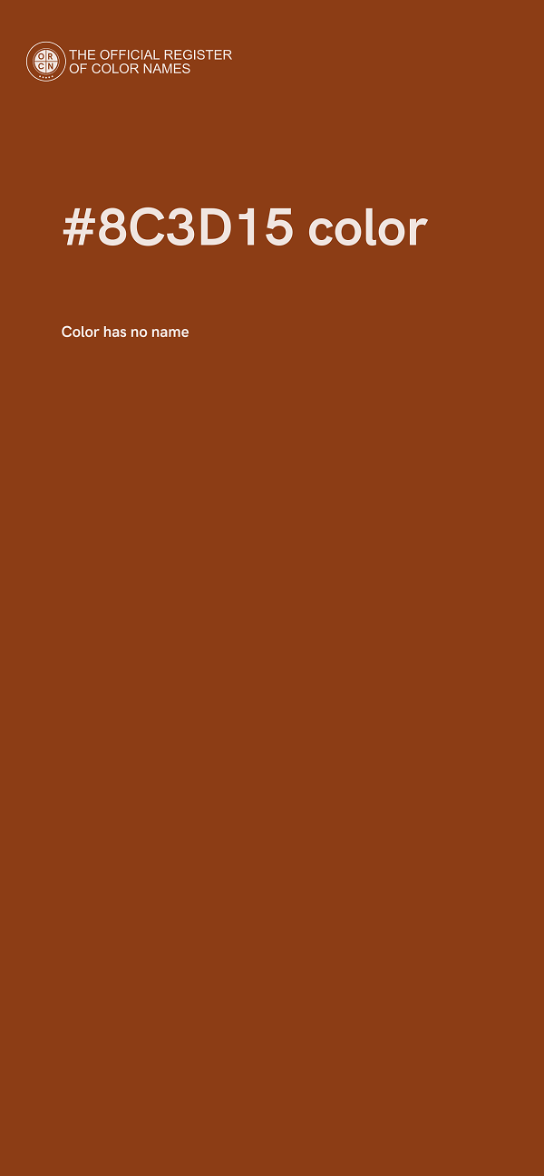 #8C3D15 color image