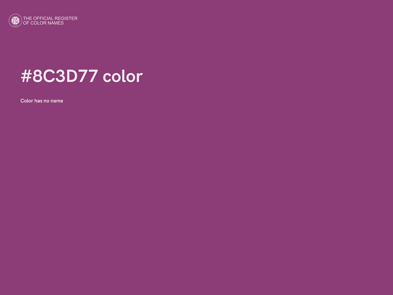 #8C3D77 color image