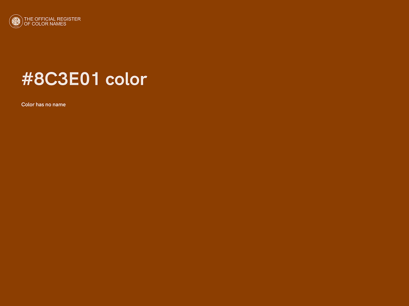 #8C3E01 color image