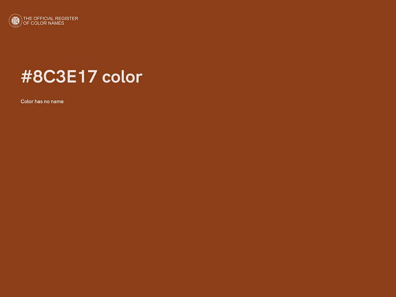 #8C3E17 color image