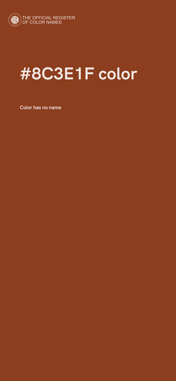 #8C3E1F color image