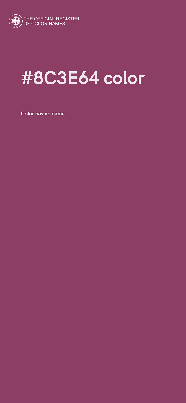 #8C3E64 color image