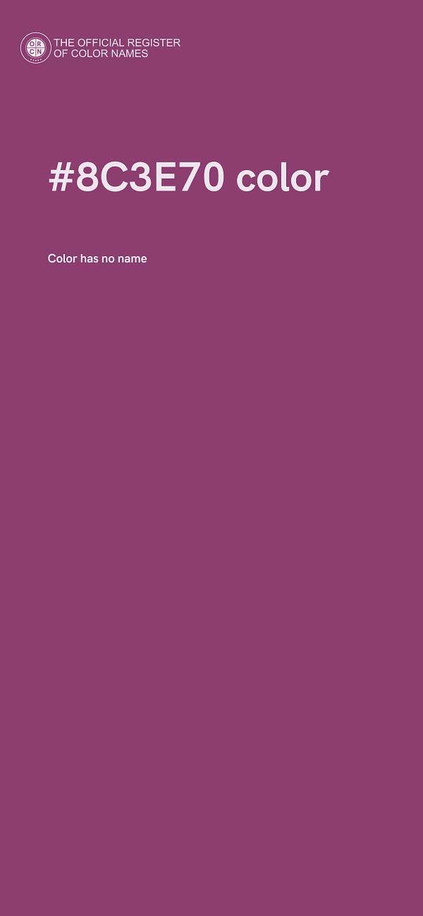 #8C3E70 color image
