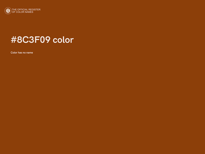 #8C3F09 color image