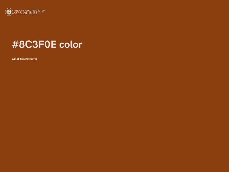 #8C3F0E color image