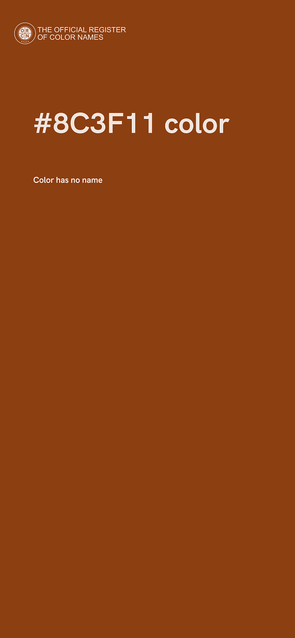 #8C3F11 color image