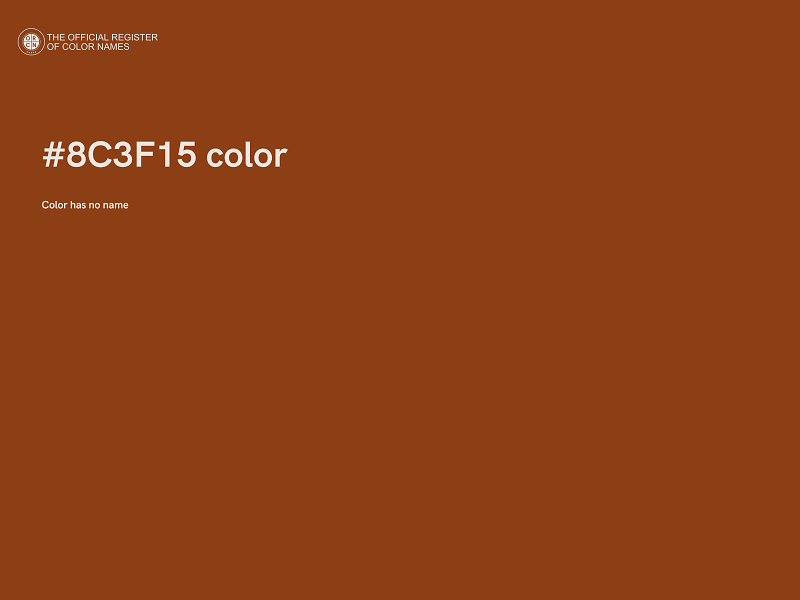 #8C3F15 color image