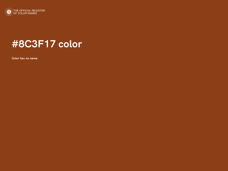 #8C3F17 color image