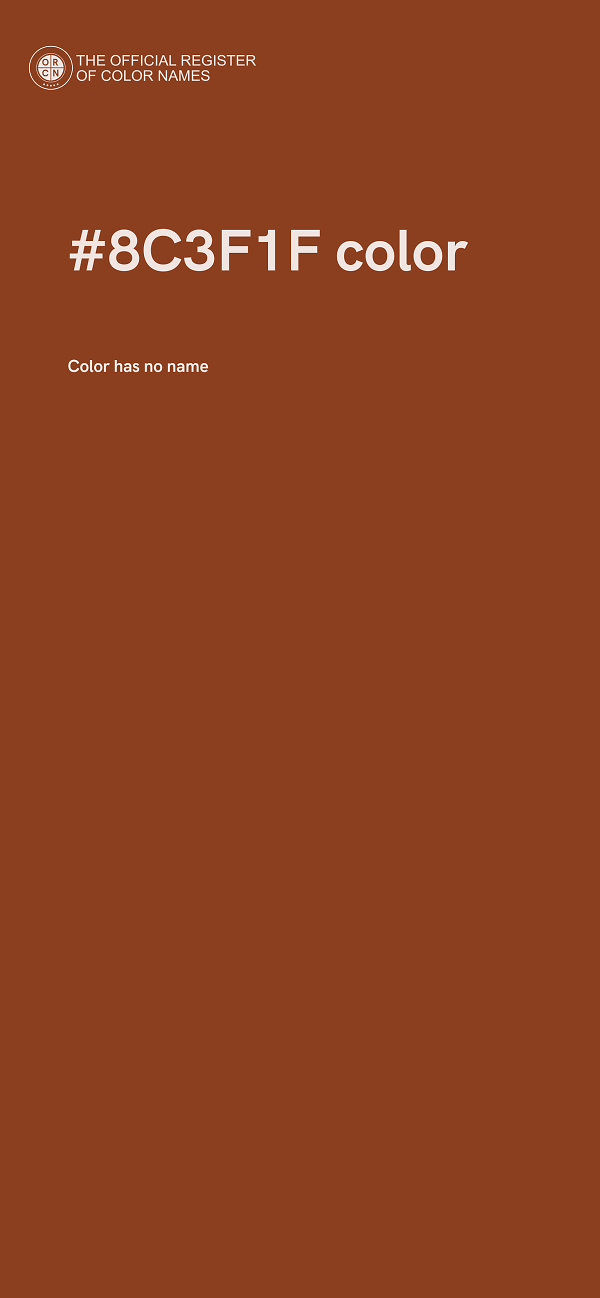 #8C3F1F color image