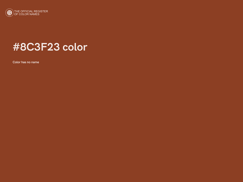 #8C3F23 color image