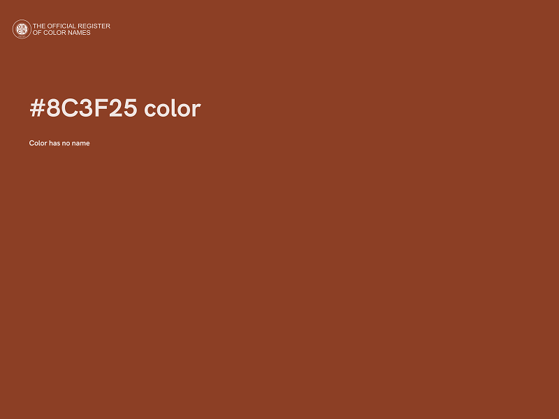 #8C3F25 color image