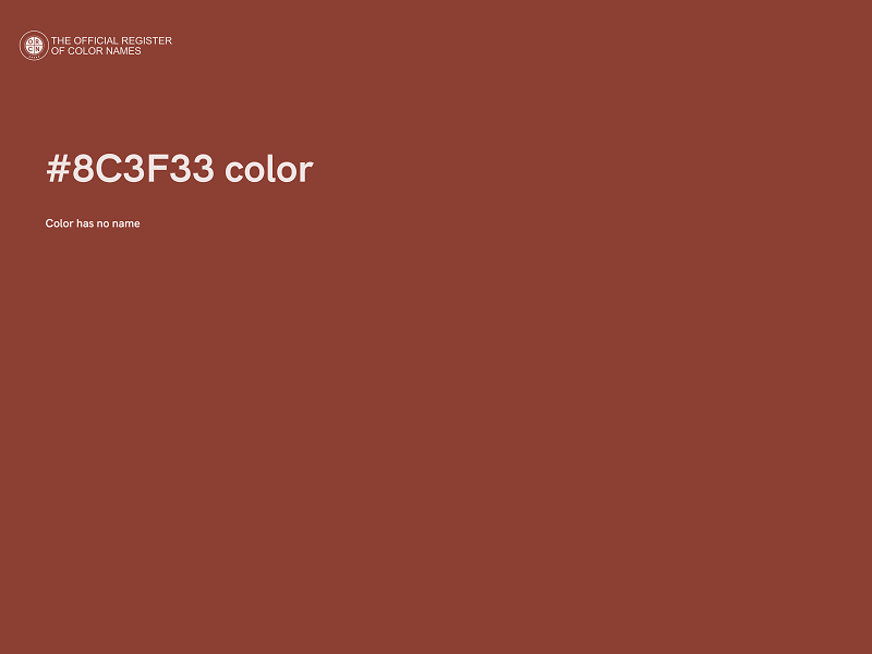 #8C3F33 color image