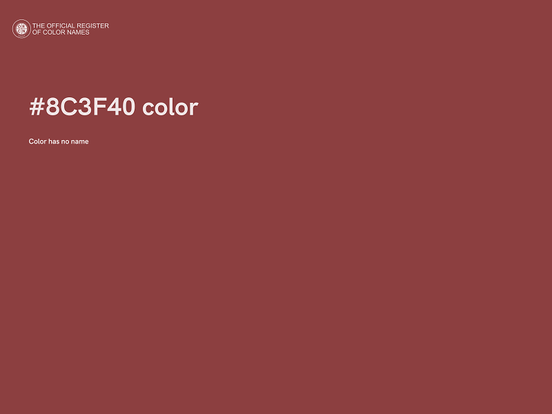 #8C3F40 color image