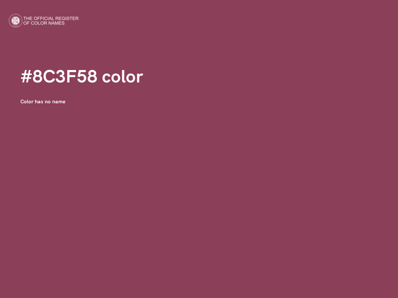 #8C3F58 color image
