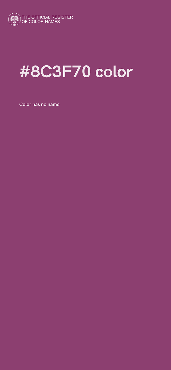 #8C3F70 color image