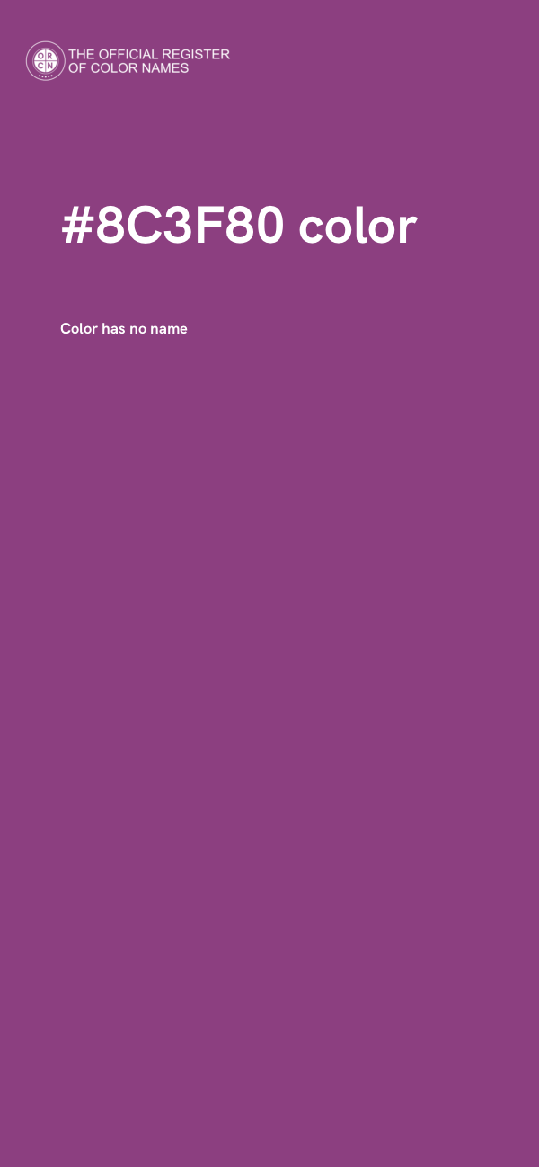 #8C3F80 color image