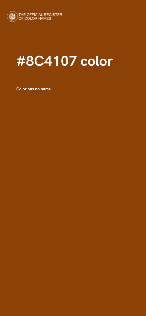 #8C4107 color image