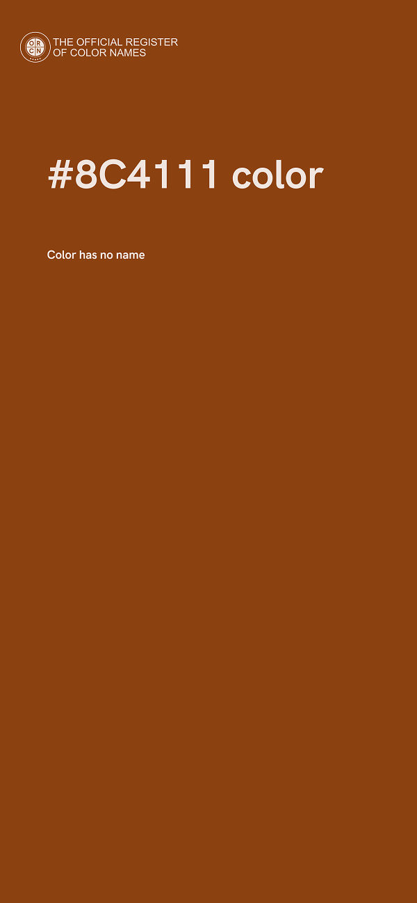 #8C4111 color image