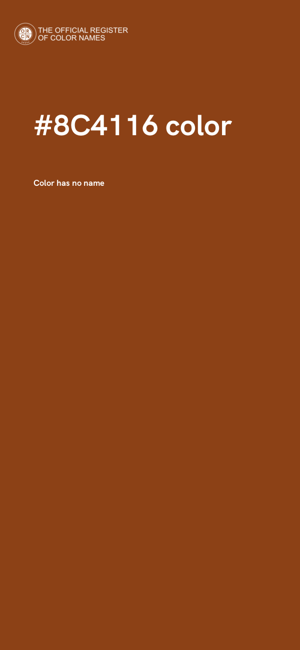 #8C4116 color image