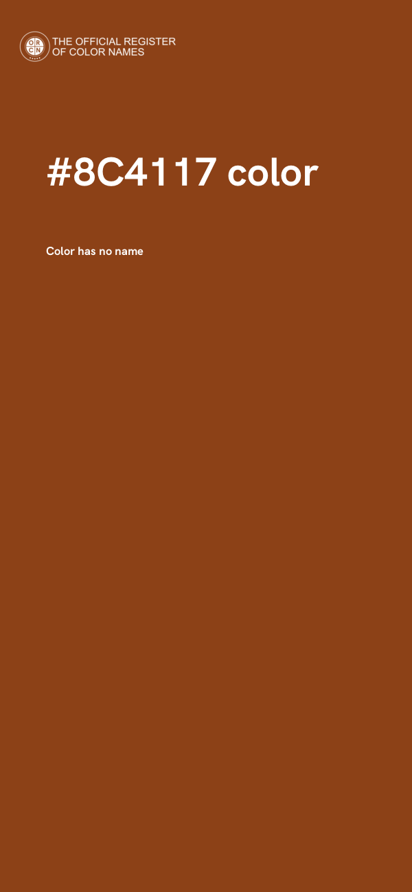 #8C4117 color image