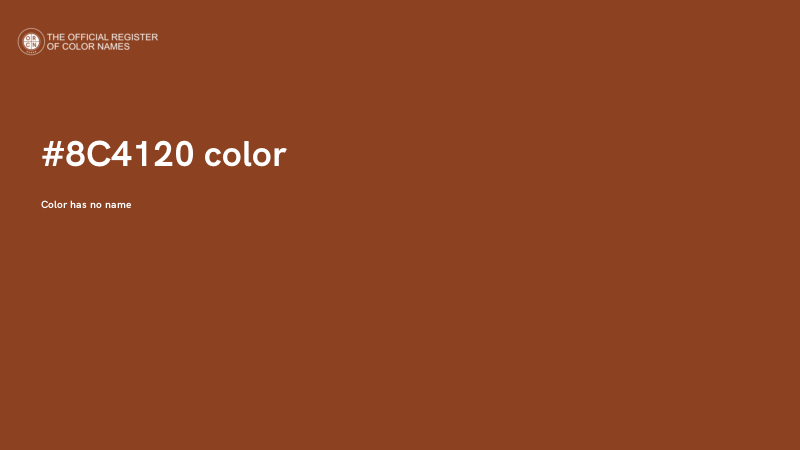 #8C4120 color image