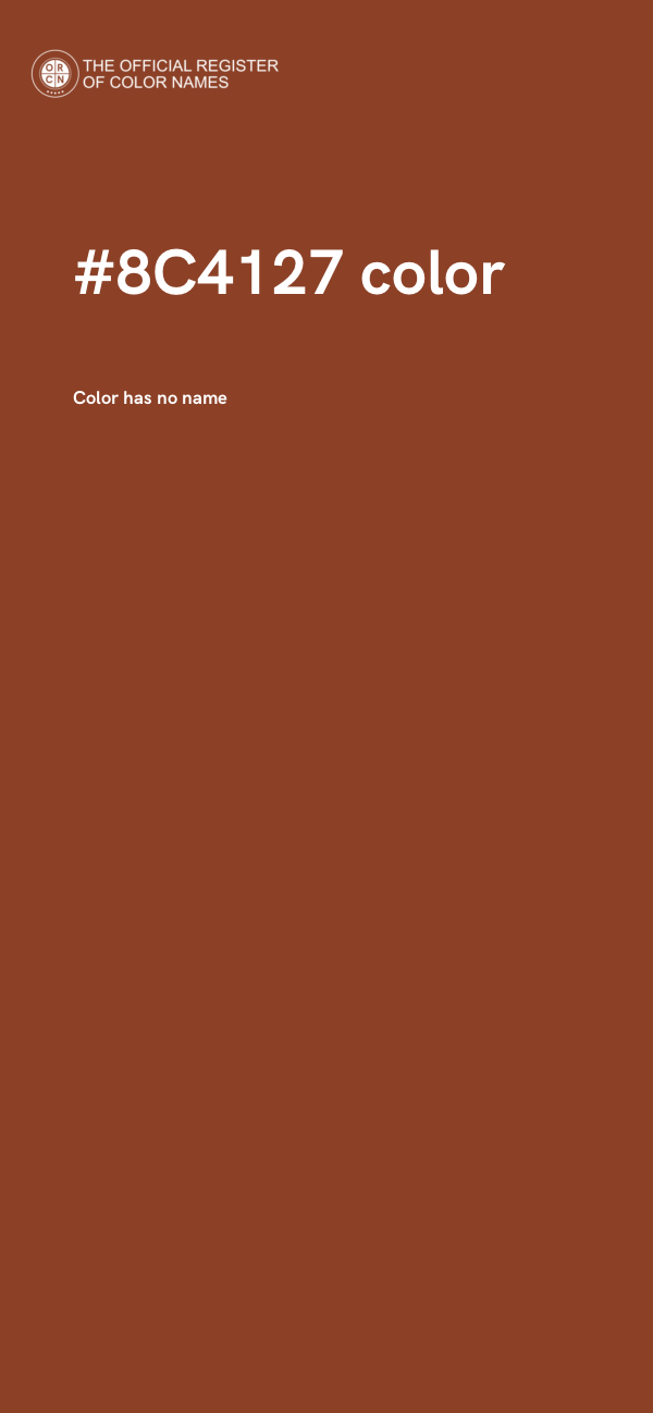 #8C4127 color image
