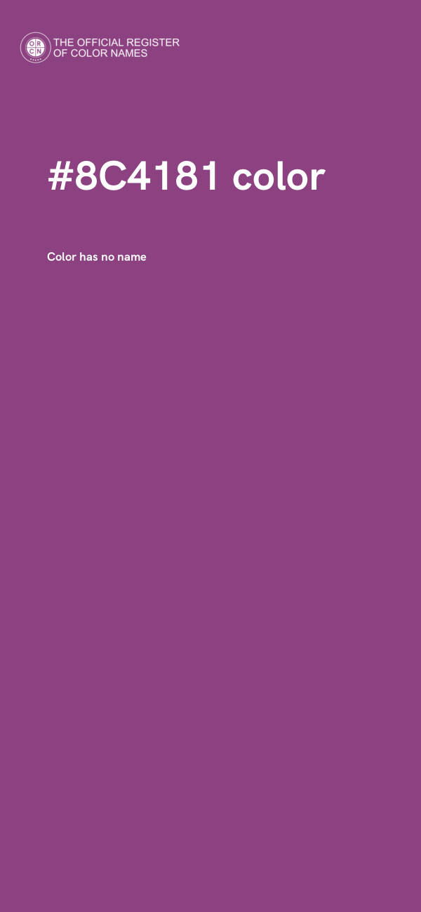 #8C4181 color image