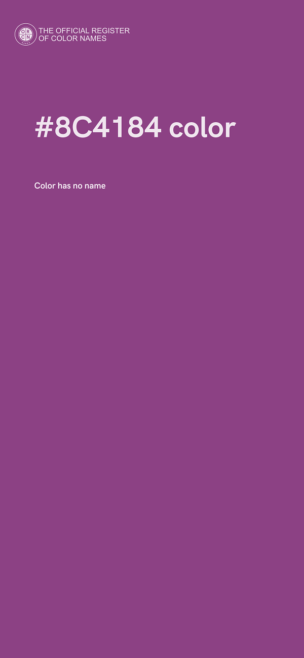 #8C4184 color image