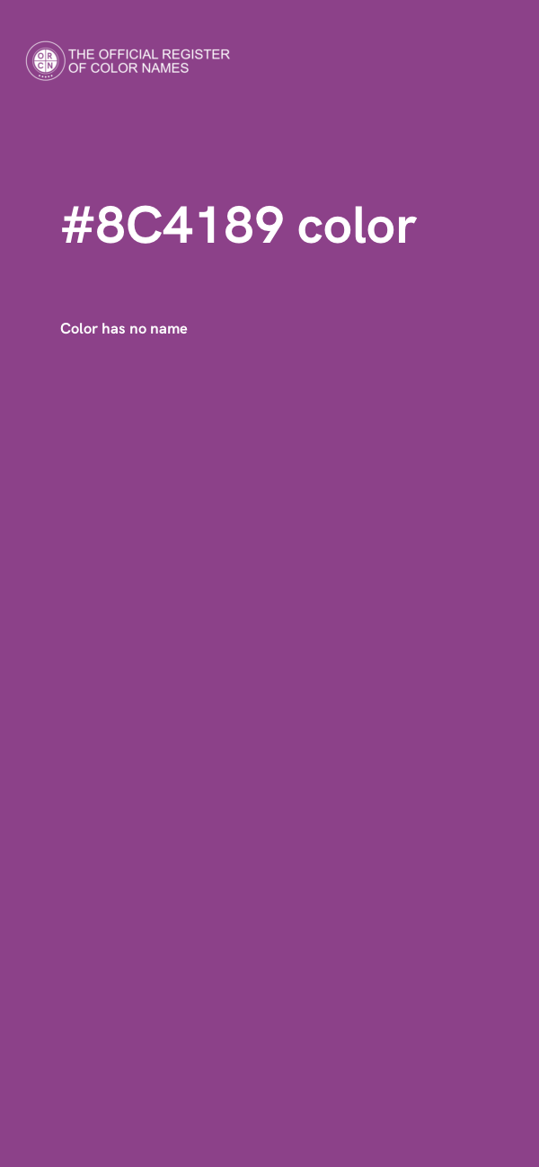 #8C4189 color image