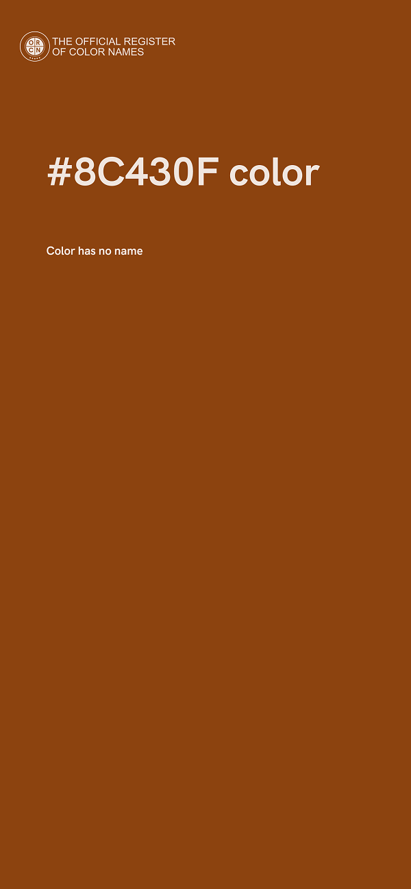 #8C430F color image