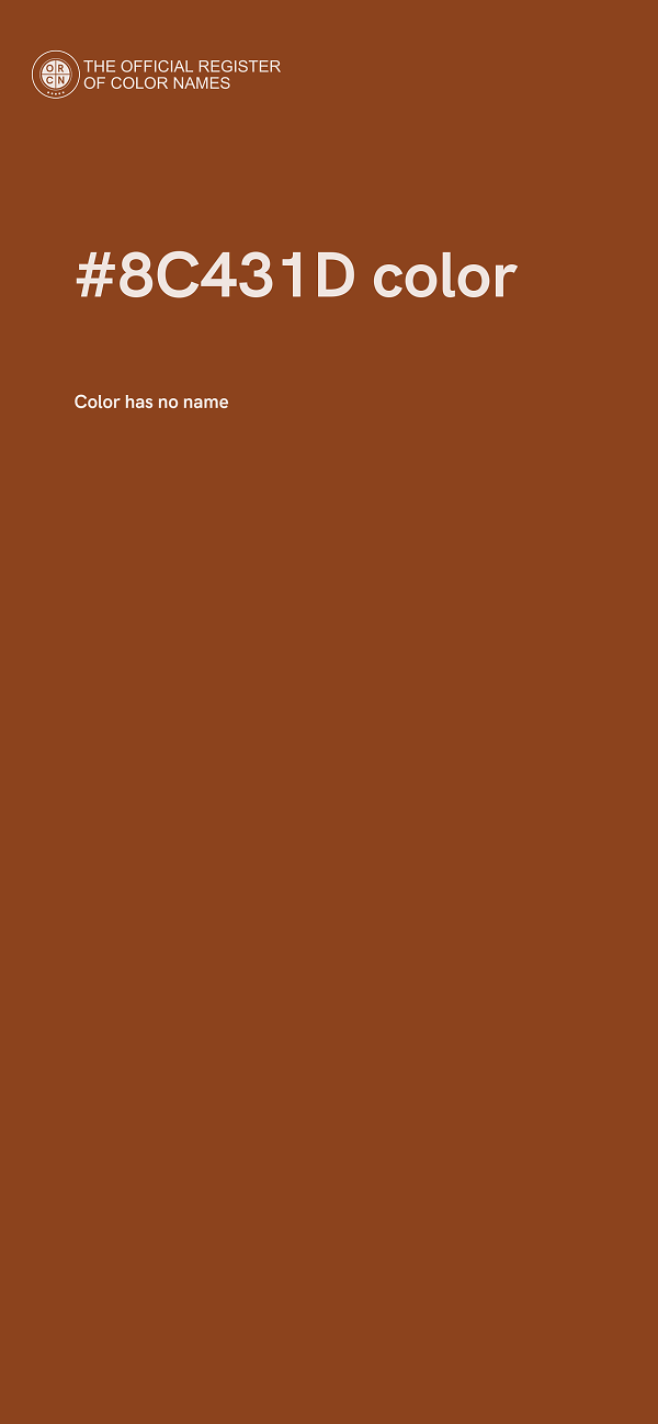 #8C431D color image