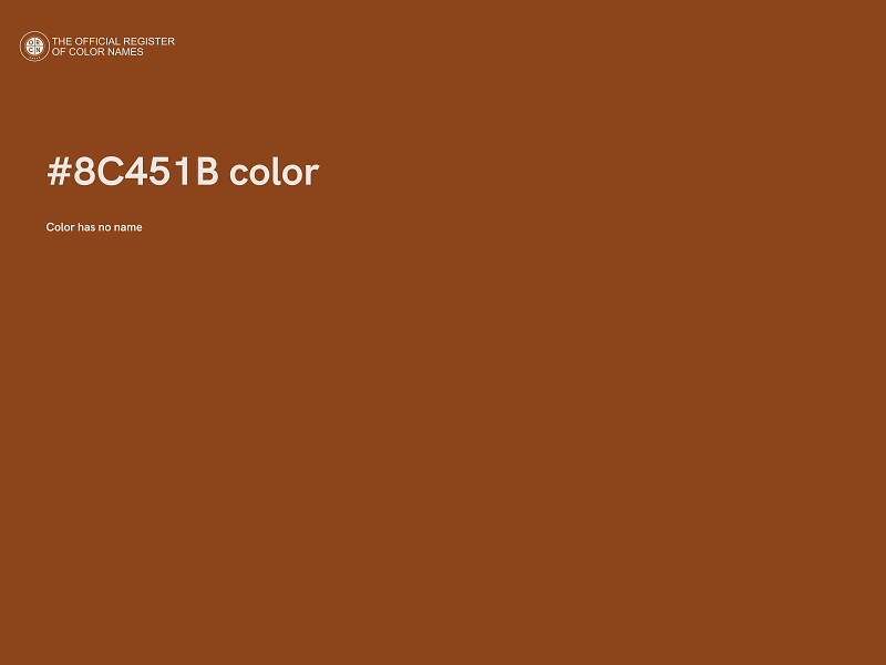 #8C451B color image