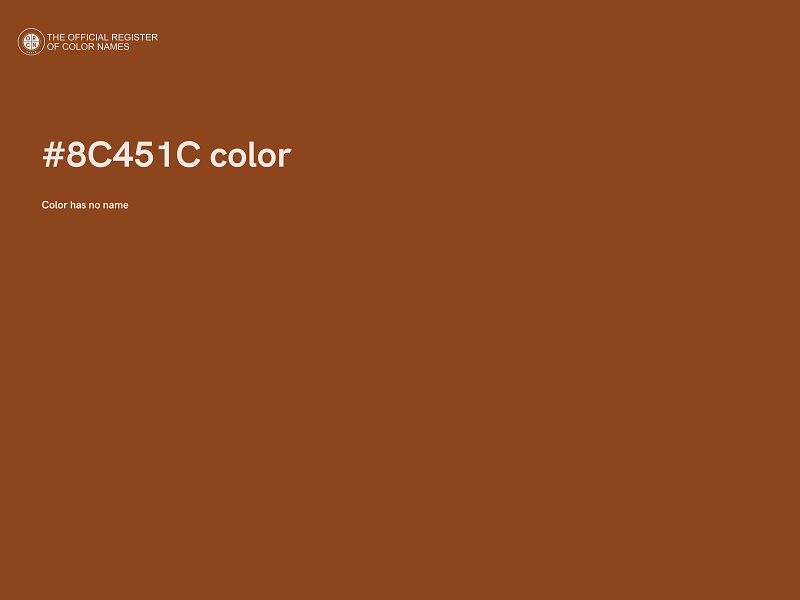 #8C451C color image