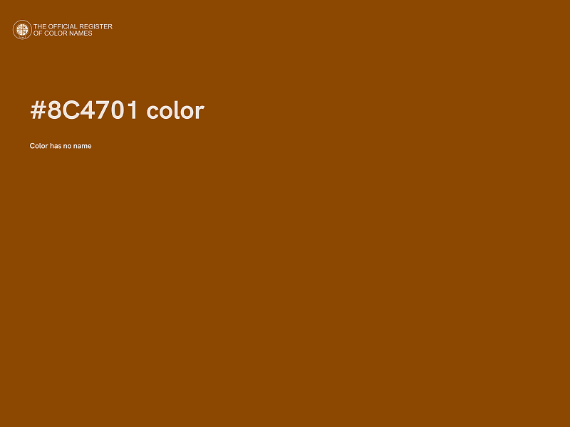 #8C4701 color image