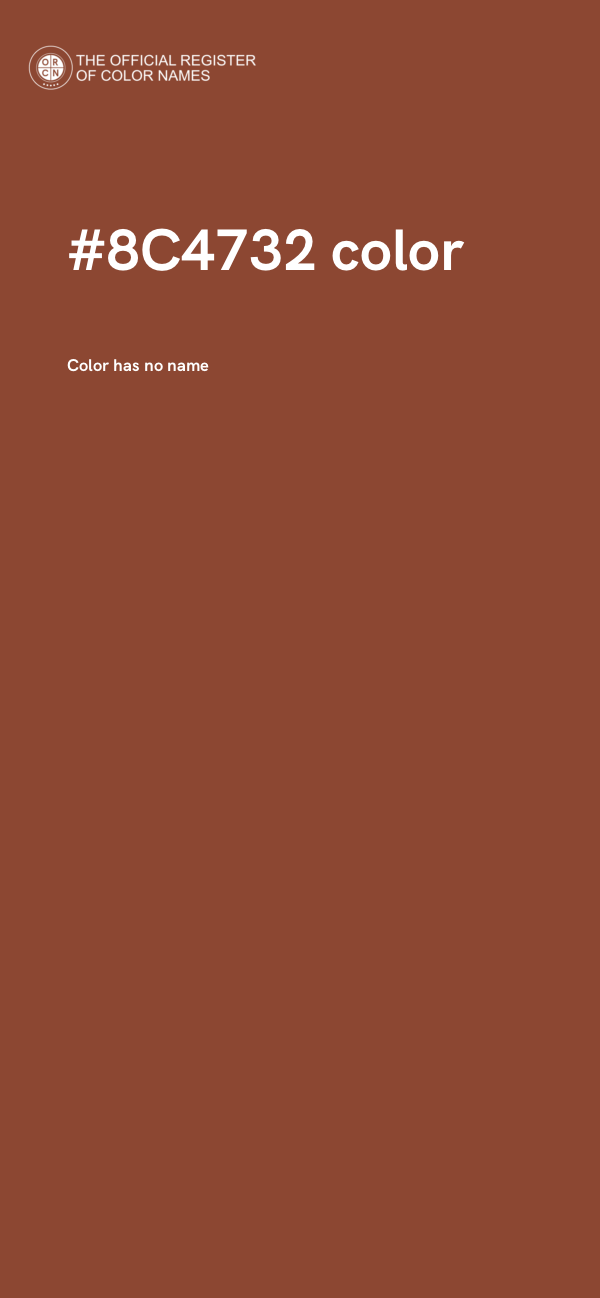 #8C4732 color image