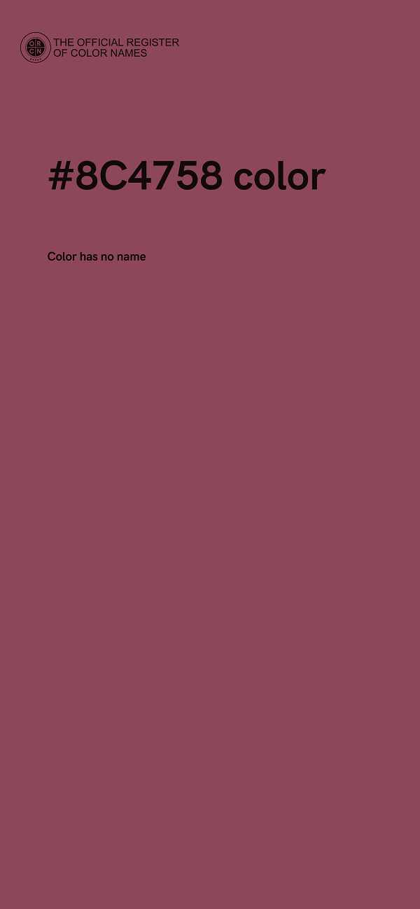 #8C4758 color image