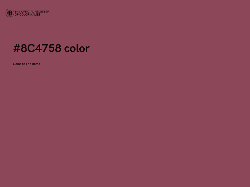 #8C4758 color image