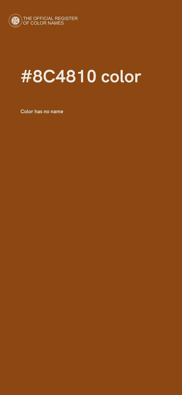 #8C4810 color image