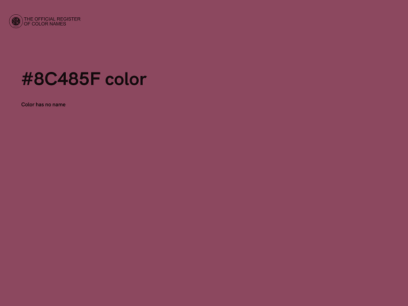 #8C485F color image