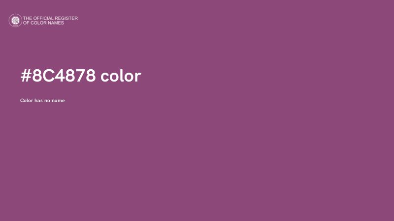 #8C4878 color image