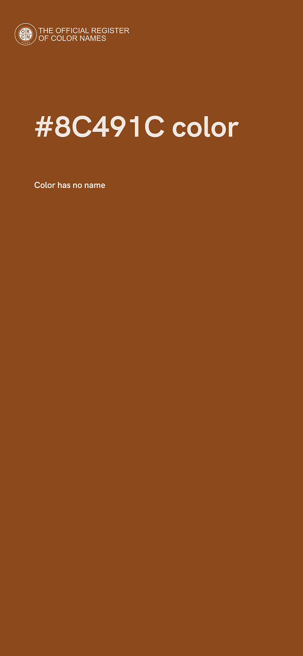 #8C491C color image