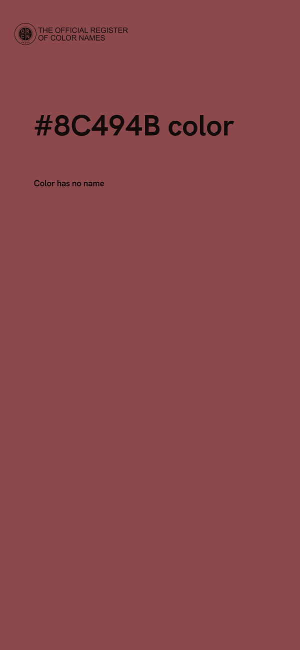 #8C494B color image